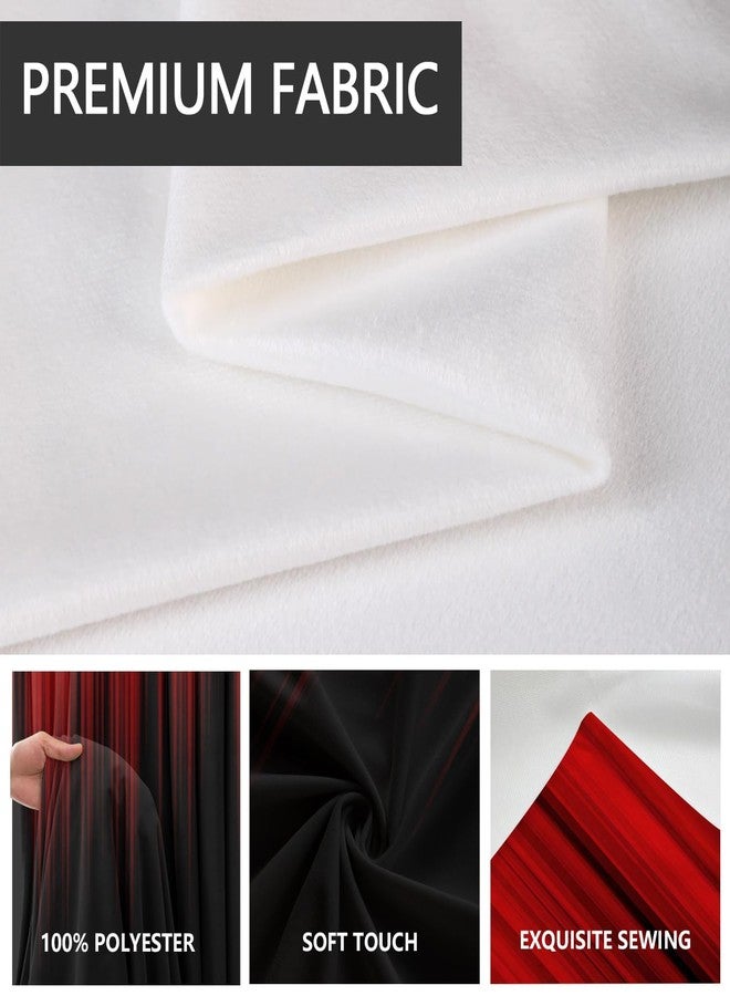 AAtter Red and Black Window Curtain Ombre Gothic Goth Halloween Dark Modern Mens Adults Cool Anime Spooky Horror Living Room Bedroom Drapes Treatment Fabric 1 Pair Home Decor, 42" W x 63" L, Gradient - Image 2